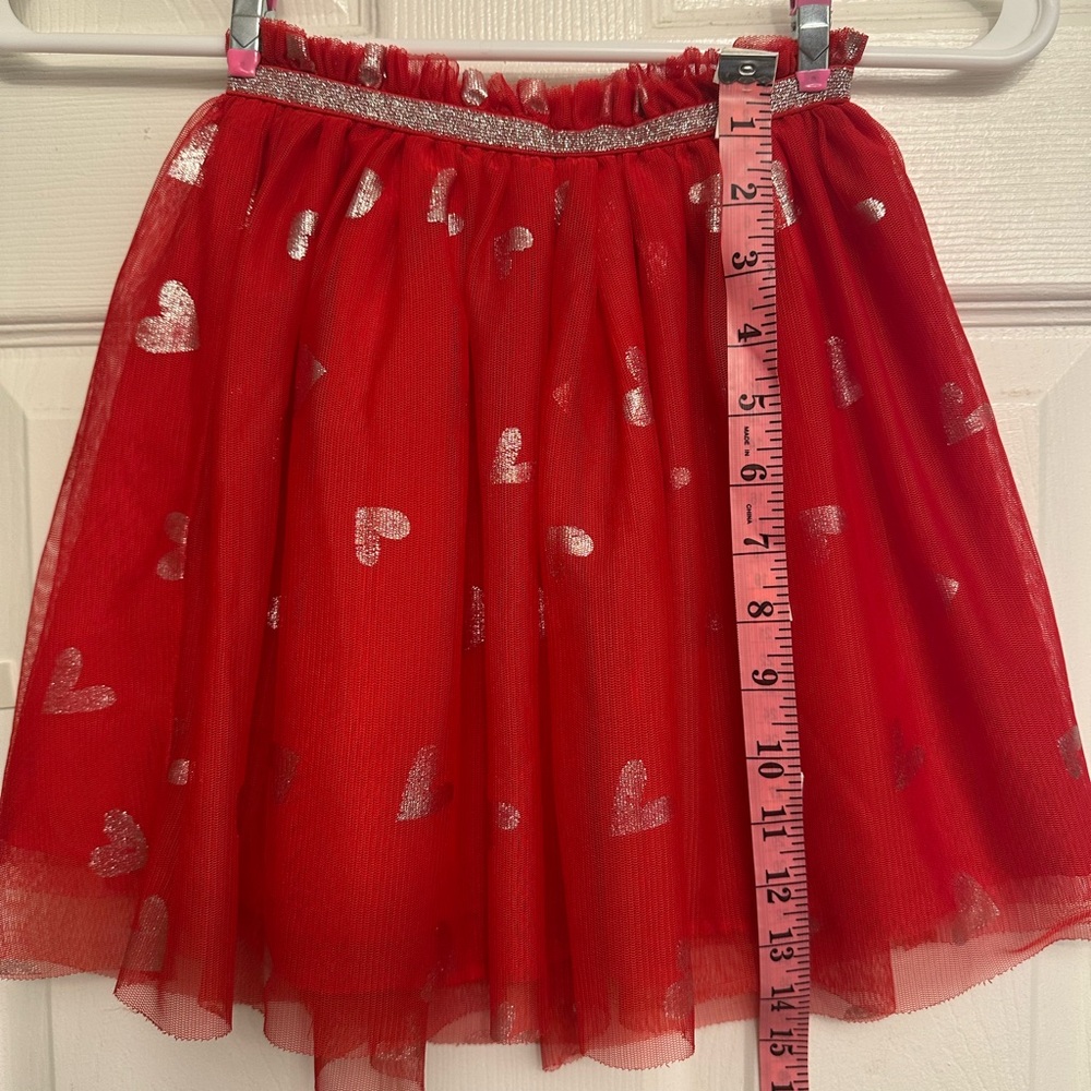 Cat & Jack Red and Silver Sparkle Tulle Skirt - Picture 4 of 5